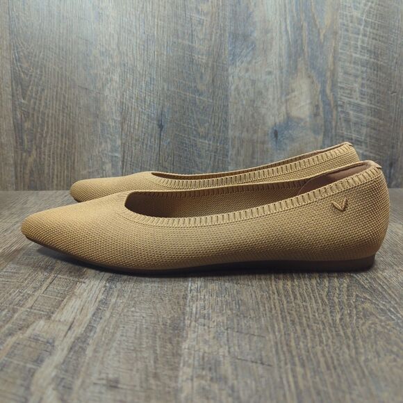 Vivaia Aria Women’s EU 41.5 US 10 Pointed Toe Ballet Flats Nutmeg Slip On Shoes - Picture 7 of 13